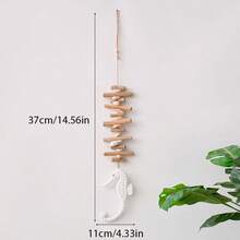 Madebyblanc 2 Mảnh Gỗ Cổ Điển Bờ Biển Cá Gỗ Chạm Khắc Thủ Công Thích Hợp Cho Trang Trí Tường Hàng Hải Và Đạo Cụ Chụp Ảnh Để Tặng Cho Bạn Bè Và Gia Đình - màu nâu - Xem 12
