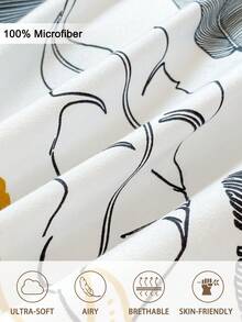三件套花卉图案被套，采用超柔软透气的优质超细纤维面料制成，四季皆宜，可机洗，不易褪色，不易起球，不易缩水，不易起皱，时尚波西米亚/农舍/现代简约卧室装饰，易于打理，适合单人床/双人床/大号床/特大号床，是家庭、宿舍、公寓、酒店、度假租赁和送礼的理想之选。 - 彩色 - 查看 5