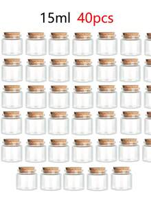 20 件 30 毫升透明玻璃管，适用于万圣节、圣诞装饰、工艺品、圣诞礼物、DIY 许愿瓶、结婚礼物、珠宝、派对礼物 - 彩色 - 查看 18