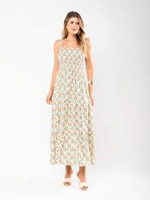 Ruffled Hem Knot - 米色 - 查看 2