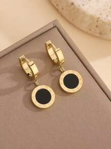 Roman Numeral Hoop Earrings, Suitable For Daily Wear