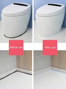 1 片高品质自粘密封胶带，耐用粘合剂，易于剥离和粘贴设计，适用于浴室、水槽、淋浴区、地板和墙壁表面的防水塑料边缘保护