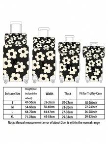 1pc Luggage Cover + 1pc Travel Bag, Plant Pattern Print, Unisex, Durable & Washable, Suitable For Travel, Family Visit Or Outing (Luggage Not Included) - Multicolor - View 8