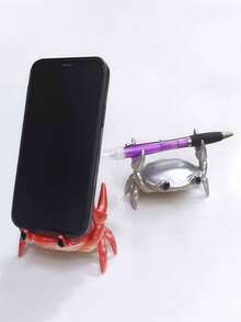 1pc Crab Shaped Art Decoration, Cartoon Animal Shaped Multifunction Decorative Object Home Decoration Best Gifts Birthday Graduation - Đỏ - Xem 3