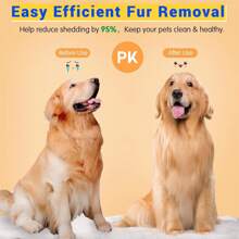 Pet Brusher - One Click Hair Removal Needle Comb With Massage Particles, Excellent Massage Effect, Non-Damaging To Skin, Suitable For Self-Cleaning Combs Of Cats And Dogs, Removing Floating Hair And Hair Removal, Suitable For Long Or Short Hair, Ergonomic Handle Design, Easy To Use, Essential For Keeping Pets, Perfect Gift For Family, Classmates And Friends