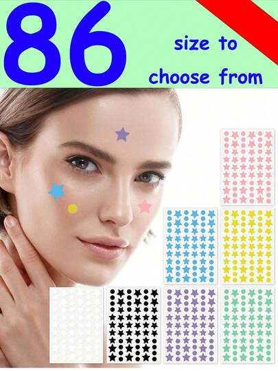 2520/1260/840/240 Pcs Colorful Star Stickers, Suitable For Halloween And Christmas Decoration, Party, Photo Decoration, Face Decoration (1 Sheet Per Color), Decorative Use Only (Not For Makeup), Cheap, Room Decor, Vanity, Travel, Bedroom, Makeup Accessories, Christmas Gift, Makeup, Makeup Tools, Inexpensive Gift, Women Gift, Christmas Present