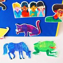 BELLKIDS 11 件/套(棕熊,棕熊,你看到了什么?)毛毡故事套装,讲故事表演道具,蒙特梭利玩具,感官认知,阅读游戏,毛毡玩具,适用于课堂,家庭,亲子互动道具,学生教具 - 彩色 - 查看 5