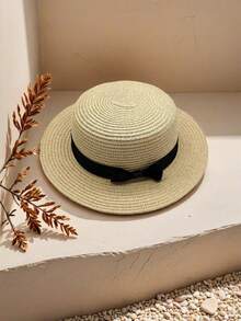 Sombreros de sol para mujer, sombrero de paja tipo boater de ala ancha, plegable y empaquetable para playa, talla ajustable (56-58cm) - Multicolor - Ver 16
