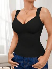 Women's Seamless Shapewear Top, Waist & Abdomen Shaping, Simple Camisole Can Be Worn Outerwear, Body Shaping