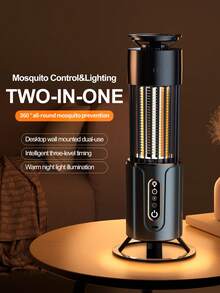 OBOVAY USB Powered Mosquito Killer Lamp, Insect Fly Trap Camping Lantern With Timing Function, Outdoor Electric Mosquito Swatter And Insect Repellent