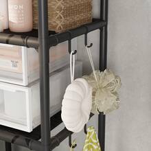 Estantería para almacenamiento de baño y inodoro talla grande gruesa y de mayor capacidad, resistente al agua y resistente - Multicolor - Ver 8