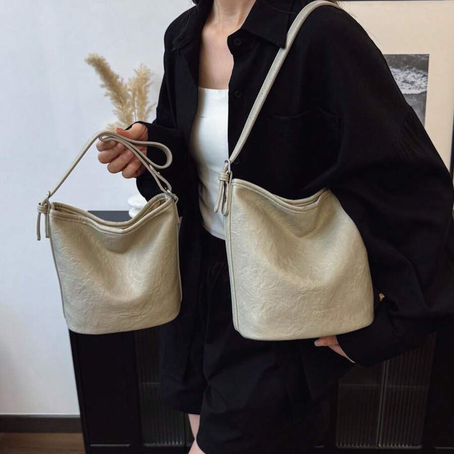 Women Shoulder Bags - 咖色小號 - 查看 1