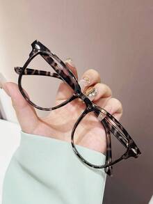 1副/2副复古Y2K男女通用透明镜片眼镜，时尚百搭，修饰脸型，适合日常装饰、摄影、约会、阅读、游戏、电脑使用、返校季等场合，可与近视眼镜搭配佩戴。 - 彩色 - 查看 5