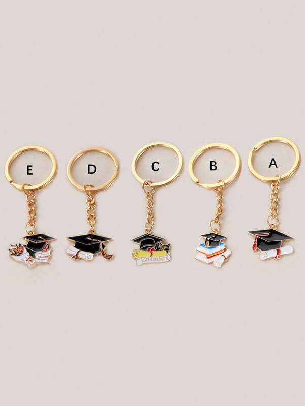 20 piezas/10 piezas Llaveros de casquete de graduación de metal unisex, regalos de graduación, deseos inspiradores para exámenes, llaveros de estudiante, adecuados para graduaciones de julio, regalos de vuelta al colegio, fiestas de graduación, encantos de bolso, anillos para llaves de teléfono/coche, regalos del Día del Maestro de septiembre, regalos para mejores amigos, estudiante, maestro, recuerdos de compañeros de clase