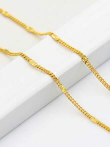 1 pezzo Semplice cavigliera minimalista in oro con micro scintillii, adatta all'uso quotidiano da parte delle donne