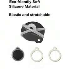 2025newDog Tag Silencer Extra Large Silicone Round Protector For Pet ID Tags 6 Pieces Clear Lightweight Soundless - Clear - View 3