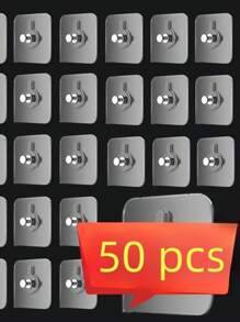 50 paquets de crochets adhésifs en plastique pour photos, clous sans perçage sans trace, crochets muraux adhésifs puissants pour photos et affiches, accessoires de montage de décoration murale