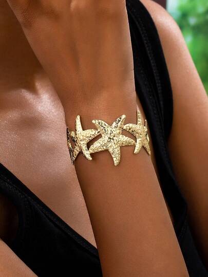 1 件简约时尚的海星手链，百搭海洋风格