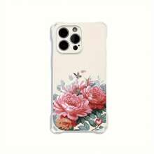 Funda para teléfono 1 pieza Una elegante correa para el hombro tipo bandolera, patrón Correa para el hombro tipo bandolera Correa de mano anticaída de cuatro esquinas Funda protectora para teléfono móvil Puede colgarse hacia atrás Funda para teléfono móvil suave adecuada para la serie 12 13 14 15 16 Pro Pro Plus - - Colores mixtos 1 - Ver 6