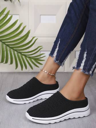 Women's Slip-On Sandals, Breathable Casual Slippers, Soft Sole & Comfortable, Versatile Summer Wear