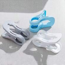 5pcs Wind-Resistant Large Plastic Clips, Multi-Purpose Clothesline Clips For Hanging Bedsheets, Blankets, Laundry - Multicolor - View 4