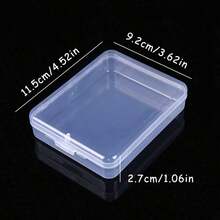 1 件带盖透明塑料储物盒 - 多用途文具、办公用品、学校必需品收纳盒 - 透明设计，方便查看，安全按扣闭合，理想的礼品解决方案，礼品储物盒按扣闭合盒塑料，储物收纳盒