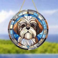 2D retro farbige Dackel Fenster Deko Anhänger aus Acryl, Deko Anhänger für Feiertage und Partys, Auto Innenraum Deko, verschiedene Tier Anhänger zur Auswahl, geeignet für Hunde- und Tierliebhaber