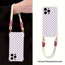 Estuche para teléfono 1 pieza Correa cruzada diagonal de moda Correa para muñeca anticaída de cuatro esquinas Estuche para teléfono Protector para el cuello Teléfono suave, adecuado para la serie 12 13 14 15 16 Pro Pro Plus - Nuevo teléfono con diseño de moda - Colores mixtos 1 - Ver 3