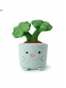 毛绒玩偶多肉盆栽仙人掌植物摆件花卉办公桌伴侣玩偶，女士礼物 - 彩色 - 查看 12
