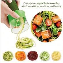 Handheld Duty Spiralizer Vegetable Slicer Vegetable Spiral Slicer Cutter Zucchini Pasta Noodle Spaghetti Maker Kitchen Gadgets - Green - View 2