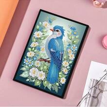 1 Conjunto Kit de Pintura de Diamante DIY com Cristais de Strass - Caderno de Couro Sintético Preto, Material Artesanal para Casa, Escritório e Escola, Presente Perfeito para a Volta às Aulas ou Acessório de Mesa Criativo, Presente Artesanal Único