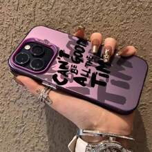 bandai Funda de teléfono personalizada con doble sombra y diseño desordenado en inglés compatible con iPhone 16 Pro Max, 15, 14, 13, 12, 11