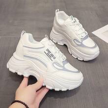 Women's Chunky Sneakers, 2025 New Thick-Sole Casual Sports Shoes, Comfortable Breathable Design For Autumn