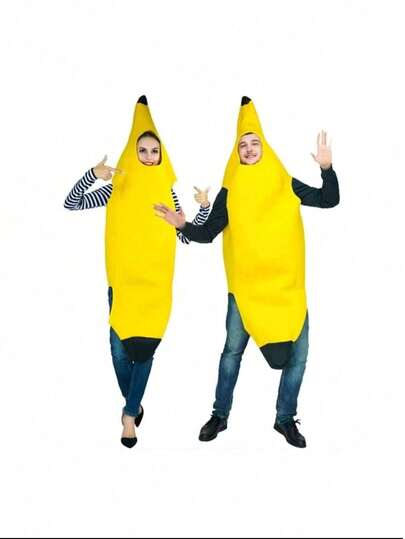 1pc Unisex Banana Costume, Soft & Comfortable Non-Woven Fabric Material, Suitable For Various Festivals, Parties, Carnivals And Halloween