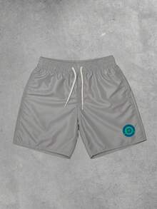 Bermuda Tactel Shorts Beach Mauricinho Sports Training Gym Men's - Xám - Xem 1