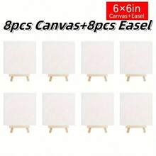 12pcs/Set (12pcs=6pcs Easel+6pcs Drawing Board) Drawing Board And Easel Combination Set, Including 6pcs Square 6*6in Drawing Board And 6pcs Easels, Affordable Price And Good Quality, Very Suitable For Beginners, Or Artists To Create Small Paintings - one-size - View 11