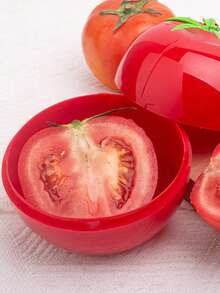 1/3/6个装水果蔬菜造型食品保鲜盒 - 牛油果、柠檬、洋葱、番茄、大蒜、甜椒保鲜盒，多功能厨房食品保鲜盒，适用于冰箱储存、露营、用餐和食品准备 - 彩色 - 查看 5