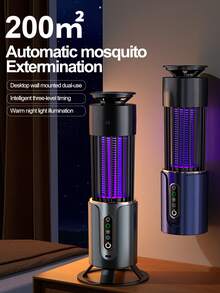 OBOVAY USB Powered Mosquito Killer Lamp, Insect Fly Trap Camping Lantern With Timing Function, Outdoor Electric Mosquito Swatter And Insect Repellent
