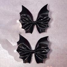 2 buc/4 buc cleme de păr în formă de liliac de Halloween, accesorii unice de păr în stil gotic Y2K, potrivite pentru stil închis, Halloween, Crăciun