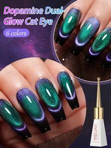 XEIJAYI 1支装10ml多巴胺猫眼凝胶指甲油，UV凝胶指甲油，闪粉磁性美甲油，需配合UV/LED灯使用，适合女性在家DIY美甲沙龙。 - 彩色 - 查看 4