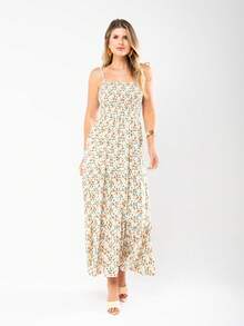 Ruffled Hem Knot - 米色 - 查看 3