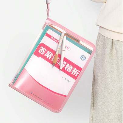 Pastel Color Hand-Held File Folder, Highly Attractive Book/Document Tote Bag, A4 Size Zippered Storage Document Organizer, Bulk Wholesale