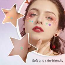1120/840/560/280 Pcs Star Stickers, Back To School,Halloween & Christmas Decoration Stickers, Colorful Five-Pointed Star Stickers For Party, Holiday Photo Decoration, Face Decor Stickers (1 Sheet Per Color), For Decoration Only (Not For Makeup)2000/1400/160/80/40