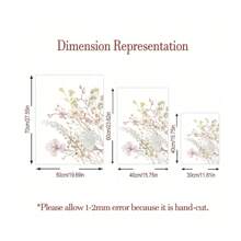 3 Pieces Wildflowers Canvas Print Pink Floral Canvas Painting Nordic Botanical Art Poster Minimalist Plant Wall Picture Girls Bedroom Wall Decor Living Room Office Apartment Wall Decor ,No Frame