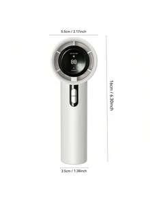 Handheld Fan [100-Speed Turbo Wind Pro],5000mAh Portable Rechargeable Fan With LED Display, Powerful Motor, Summer Essentials For Travel,Beach,Vacation,Makeup,Concerts,Cruise - Blue - View 3