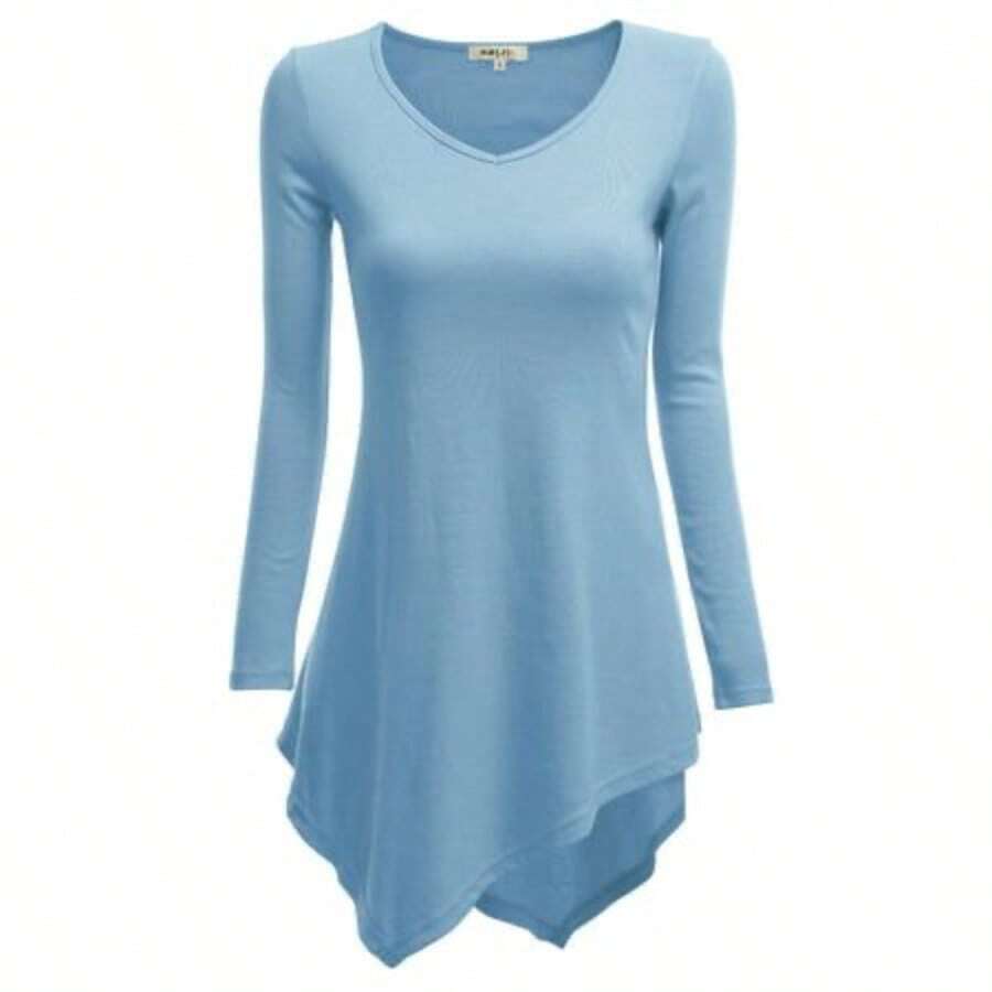 Liso    Casual  Elegante  Fiesta  Dulce  Sexy    Tela - Azul - Ver 1