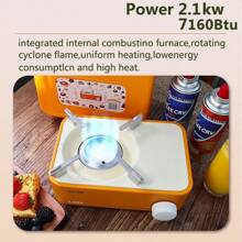 Maxsun 1 pièce mini cuisinière à gaz portable de puissance 2,1 kW, cuisinière de pique-nique de camping en plein air en acier inoxydable avec boîte de rangement en plusieurs couleurs, cuisinière de camping au gaz butane pour cuisine, articles de cuisine, cuisine de camp