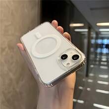 [High-Definition Clear Magnetic Phone Case]Suitable For High-Definition Clarity And Does Not Interfere With The Screen Protector For Apple  Models From 11 To 17promax, Featuring A Hard Back And Soft Edges. - táo (1 cái) - Xem 9
