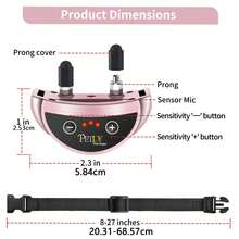 Anti Bark Collar For Medium & Large Dogs - Dog Bark Control Collar With Beep & Shock - 5 Adjustable Sensitivity Levels - Pink - View 8