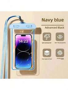 1 防水手机壳，休闲防水手机壳，PVC手机壳，荧光防水壳适用于iPhone16 15 14 13 12 11 Pro Max XS Plus，兼容三星Galaxy手机至7.0英寸，可容纳所有类型的手机，防水手机干燥袋，海滩度假必备，